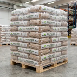 BIO FOREST PELLET 100% NATURAL WOOD ENplus A1 – PALLET 70 BAGS OF 15KG